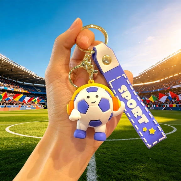 Beforeyayn Cute Soccer Ball Keychain, Football gift for boys girls and Father's Day gift, for children, suitable for party favor and stocking stuffer,