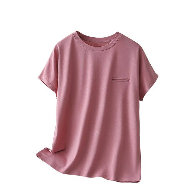 Timegard Plus Size Tops for Women Short Sleeve Crew Neck Comfy Blouse Basic Tee Casual Loose Shirts Tops