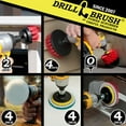 thumbnail image 2 of Outdoor Deck Scrub Brushes - Patio Cleaning Brush Attachments - Stone Cleaner Tools - Deep Cleaning Concrete Brush Set - House Siding Cleaner - Statue Scrub Brushes - Drill Powered Scrubbing Pads Kit, 2 of 9