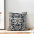 thumbnail image 5 of Boho Pillow Covers 16x16 Inch Set of 2,Carpet Pattern Throw Pillows Case,Navy Blue Beige Ethnic Outdoor Decorative Square Farmhouse Decor Cushion Covers for Home Sofa Bed Couch, 5 of 6