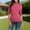 Hot Pink, variant on Womens Tops Trendy Casual High Neck Short Sleeve Fashion Clothing Formal Loose Fit Solid Color Spring Tops Blouses for Women