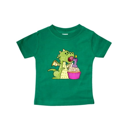 

Inktastic Dragon Cupcake 1st Birthday Gift Baby Boy or Baby Girl T-Shirt