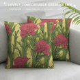 thumbnail image 3 of Nawypu  Flower Throw Pillow Cushion Case, Hand Drawn Like Sketchy Floral Pattern of Gladiolus Spring Season Blooms, Decorative Rectangle Accent Pillow Cover, Yellow Coral and Green, 3 of 5