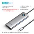 thumbnail image 3 of Divisor de base de expansión PD100W Adaptador de concentrador USB para computadora portátil (PW11-9P-GY) Ndcxsfigh Para estrenar, 3 of 7