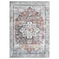 thumbnail image 5 of Haperlare 5 x 7 Boho Rug Vintage Medallion Distressed Rug Oriental Floral Printed Rug Chenille Soft Floor Cover for Living Room Bedroom Low Pile Washable Rug Foldable Thin, 5 of 5