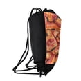 thumbnail image 2 of Logovision, Bacon Pattern Drawstring Backpack Sports Bag Sackpack 17" x 13", Perfect for Gym, Yoga or Practice, 2 of 5