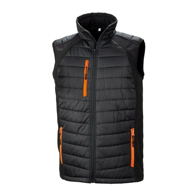 Result Mens Black Compass Padded Soft Shell Gilet