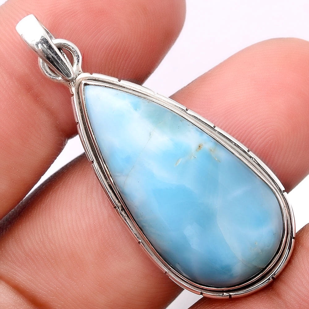 1 2/4 925 Sterling Silver LARIMAR Pendant 1 2/4 925 Sterling Silver LARIMAR Pendant