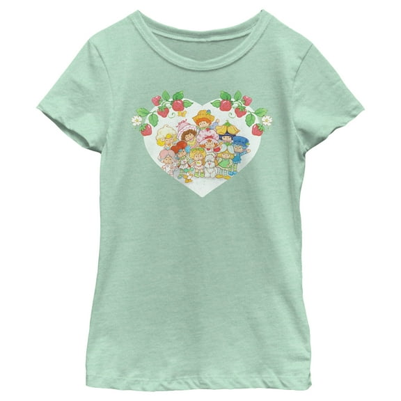 Girl's Strawberry Shortcake Friends in a Heart  Graphic T-Shirt