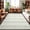 Green, variant on Black Leaves Striped Washable Area Rug 8 x 10 ft Rustic Farmhouse Country Stripe Modern Soft Non Slip Rugs Stain Repellent Indoor Felt Carpet for Living Dining Room Bedroom Home Office