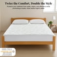 thumbnail image 3 of Lux Decor Collection Twin Waterproof Mattress Protector - up to 16" Fitted Deep Pocket Mattress Cover - Breathable & Comfortable Cooling Protector 100% Waterproof Twin Mattress Pad Cover, 3 of 7