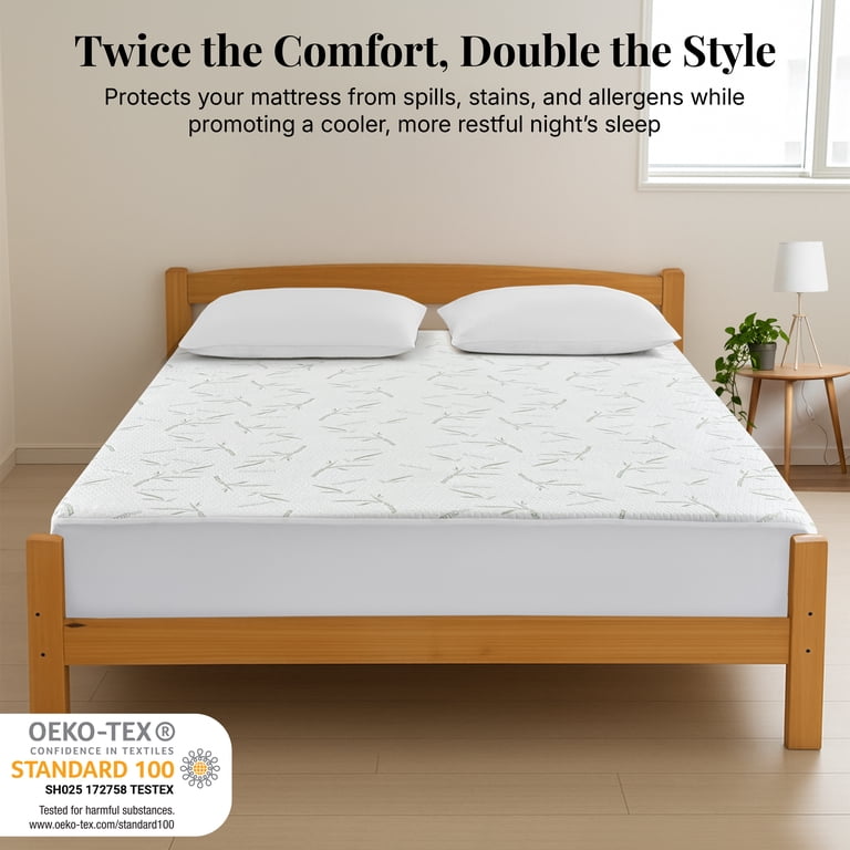 Lux Decor Collection Full Mattress Protector, Bamboo Rayon photo 3