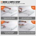 thumbnail image 6 of KFFKFF 14"W x 21"D Cabinet Storage Enhancer, Robust Slide Out Pantry Racks, Steel with Chrome Finish Roll Out Compartments, Glide Out Storage Solution, 6 of 9