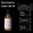 thumbnail image 4 of All Natural Red Onion & Garlic Ayurvedic Hair Growth Oil For Natural Hair, Safe For Womens, Mens and Childrens Hair, 4 of 10