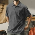 thumbnail image 1 of pstuiky Camisas de vestir de manga corta para hombre, Camisa de hombre de poliéster sólido, cómoda, informal, de manga corta y cuello alto. ropa de hombre m, 1 of 6