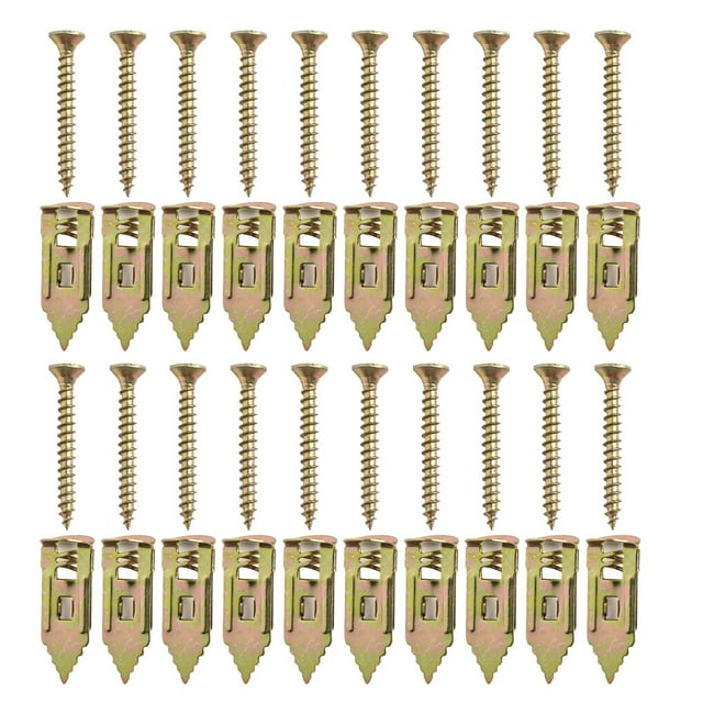Chendee 20 Pcs Vis d'Expansion Auto-Perçantes Vis pour Cloison Sèche Ancrage de Mur en Plâtre, M12*30