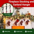 thumbnail image 4 of Neoyler 3 Pack Christmas Decorations Stocking and Garland Hanger with Adjustable Heavy Duty Brick Hooks for Mantels and Festive Display 5.1in Black, 4 of 6