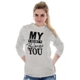 thumbnail image 3 of My Heart Belongs You Romantic Love Women's Long Sleeve T Shirt Brisco Brands X, 3 of 6