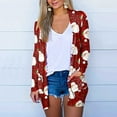 thumbnail image 1 of Lilgiuy Womens Christmas Printed Coat Long Sleeve Cardigan With Pocket Loose Casual Blouse Tops Wine8 2022 Fall Winter, 1 of 4
