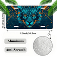 thumbnail image 2 of 1 Pcs 2D Flat License Plate Covers & Frames, Digital Tiger For Decorative Front, Waterproof For Decoration Aluminum License Plate Covers & Frames Cover For Men Women, 12" X 6", 2 of 7