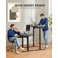 thumbnail image 4 of 63" x 28" Large Electric Standing Desk with Keyboard Tray and 4 Memory Pre-set, Adjustable Height Sit Stand Up Computer Desk, Black, 4 of 6