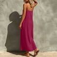 thumbnail image 5 of QUNYINEY Long Summer Sundresses for Women A Line Sleeveless Slip Dress Loose Fit Solid Beach Vacation Square Neckline Dresses, 5 of 5