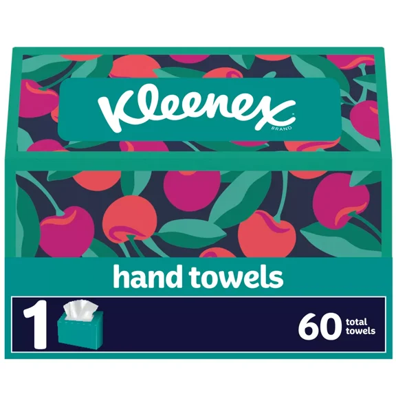 Kleenex Hand Towels - 1 Box of 60 White Hand Towels in a Dispenser Box