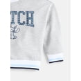 thumbnail image 6 of Stitch Girls Long Sleeve Graphic Varsity Crewneck Pullover, Sizes 4-12, 6 of 6