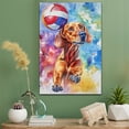 thumbnail image 2 of Redbone Coonhound Dog Playing Volleyball Wall Stretched Canvas Size 8x12 – Redbone Coonhound Canvas Art for Dog Lovers, Volleyball Canvas Wall Decor, 2 of 5