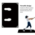 thumbnail image 3 of Baseball Batting Cage Practice Hitting Mat, Baseball Hitting Mat Rubber Posture Correction with Toes Facing for Pitching, 3 of 7