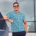 thumbnail image 6 of Balery Beautiful Floral Printed Men’s Short Sleeve Polo Shirt, Midweight Men's Shirt,Golf Polo shirts -XX-Large, 6 of 8