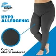 thumbnail image 4 of 4XL Plus Size Compression Footless Pantyhose for Women 20-30mmHg - Black, 4X-Large, 4 of 9