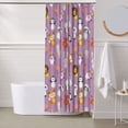 thumbnail image 6 of Shower Curtain, Lovely animals Waterproof Fabric Plastic Shower Curtain, Drying Fast Bathroom Curtain with 9 Buttonholes, Ruffle Shower Curtain 60x72in, 6 of 8