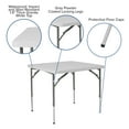 thumbnail image 4 of Emma + Oliver 2.79-Foot Square Height Adjustable Granite White Plastic Folding Table, 4 of 10