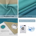 thumbnail image 4 of Teal Blue Ombre Blackout Curtains for Bedroom/Living Room, Thermal Insulated Kitchen Curtains, Modern Abstract Gradient Art Grommet Darkening Window Treatment Drapes 42"x63"x2, 4 of 8