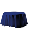 thumbnail image 1 of Mantel Para Mesa Redonda Medida 2.90 Diámetro Azul Rey, 1 of 5