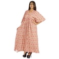 thumbnail image 3 of Moomaya Robe de Nuit Longue Maxi pour Femmes, Cache-Maillot Imprimé à Manches Kimono, Maxi Kaftan, Robe de Nuit, Vêtement de Nuit, 3 of 6