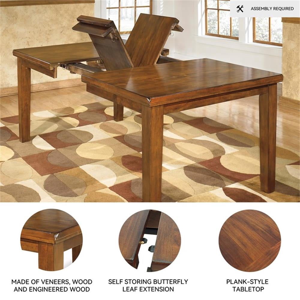 Signature Design by Ashley Ralene Butterfly Dining Table in Medium Brown
