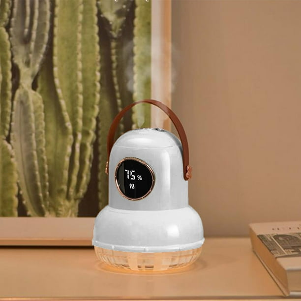 Humidificador de vapor frío con luz nocturna, minihumidificador portátil con pantalla LED, silencioso, inalámbrico, con tres modos de pulverización para dormitorios de bebés y niños. Humidificadores p