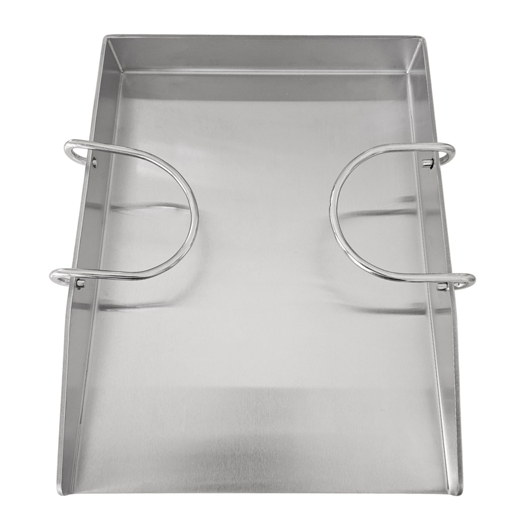 11.8" x 15.8" Griddle/Plancha Grill Plate – 4 mm Thick Stainless Steel BBQ Griddle Accessory with Removable Handles for Gas & Charcoal Grills