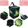 thumbnail image 2 of Frog Mini Trash Can Car Garbage Can Car Trash Can - Foldable with Lid, Leak-Proof, Hanging Storage Bag, 2 of 6