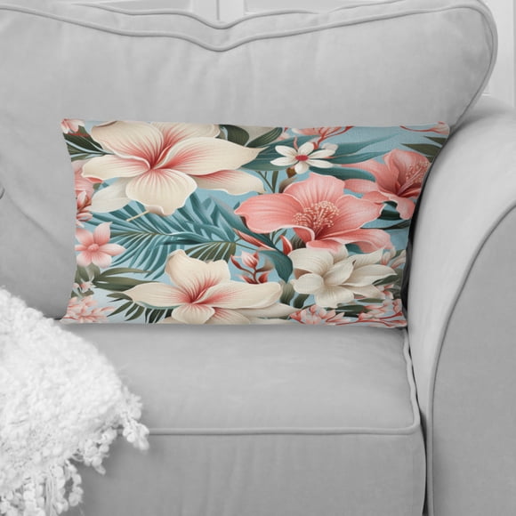 Designart "Whispers Of The Tropical Ocean" Tropical Throw Pillow - Traditional Pillow For Couch - Insert And Pillows Covers For Living Room Decor