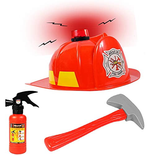 Fireman Hat w/ Firefighter Accessories Fireman Costume by Funny Party