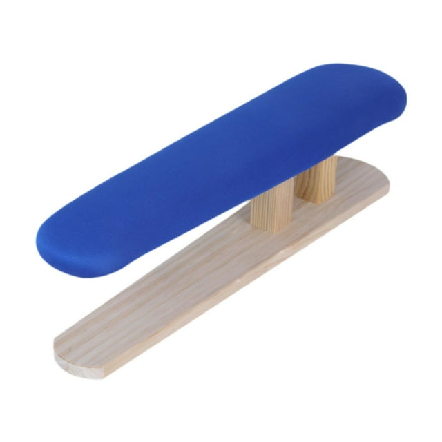 Mini tabla de planchar resistente al calor con base de madera para lavandería Azul 57CMX13CMX16CM