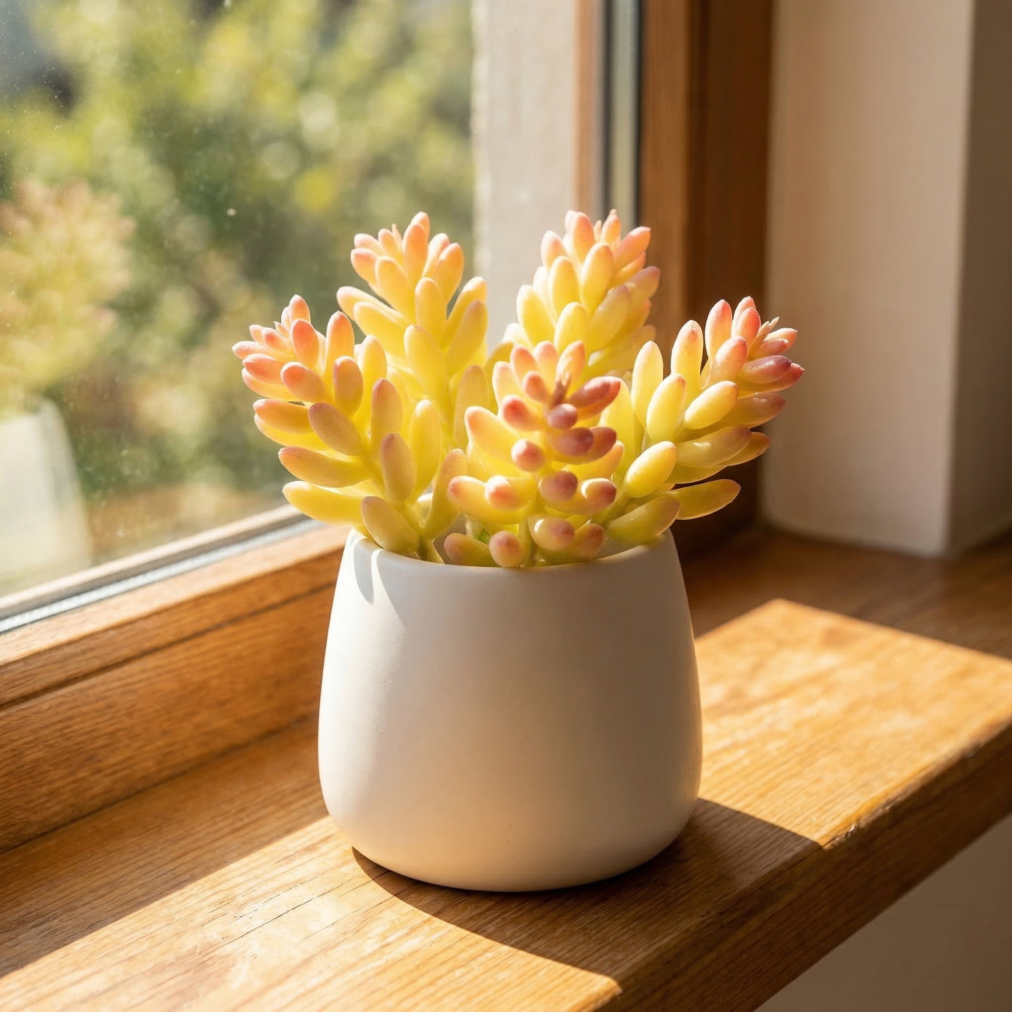 Unique Bargains 10Pcs Artificial Succulents 3.5" Cactus Beige Wheat Ears Green Purple