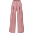 thumbnail image 2 of Yesfashion Wide Leg Pants Women's High Elastic Waisted in The Back Business Work Trousers Long Straight Suit Pants, 2 of 8