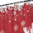 thumbnail image 3 of Red Christmas Reindeer Pattern Shower Curtain 84"x72" ,Bathroom Decorative Shower Curtains Set with 12 Hooks,Modern Waterproof Washable Shower Curtain, 3 of 6