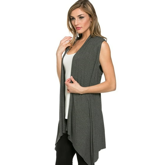 sleeveless duster cardigan