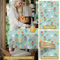 thumbnail image 5 of Easter and Tulips Light Blue Pattern Round Tablecloth 60", Wrinkle-Resistant Wipeable Cover for Kitchen, Dining, Picnic & Patio, 5 of 6