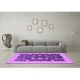 thumbnail image 3 of Ahgly Company Indoor Square Oriental Purple Industrial Area Rugs, 3' Square, 3 of 4